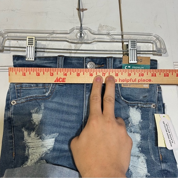 NWT Aeropostale Jorts High Rise Midi Seriously Stretch Size 000 - Picture 5 of 9